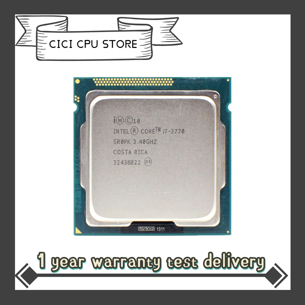 

Intel Core i7-3770 i7 3770 3.4 GHz Quad-Core Eight-Thread CPU Processor 8M 77W LGA 1155