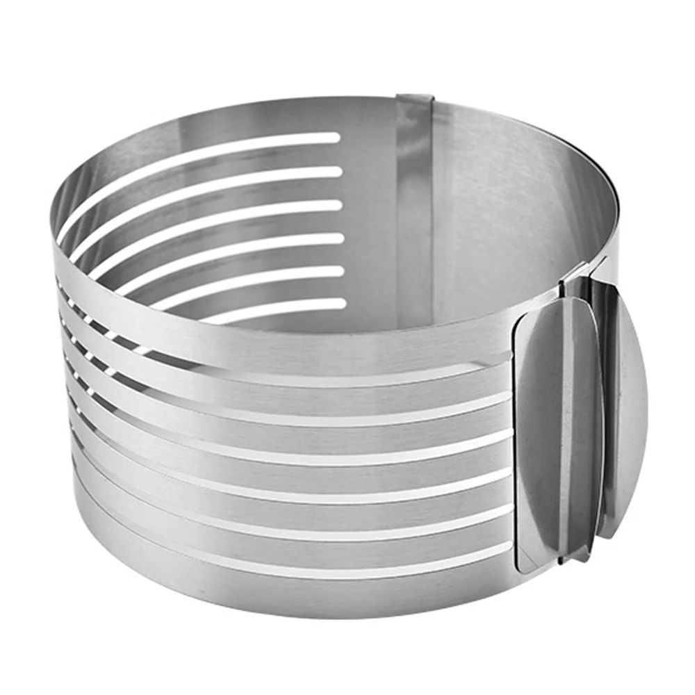 20CM 30CM Adjustable Round Bread Cake Cutter Slicer Stainless Steel 7 Layers Slicer Mousse Ring Mould Baking Gadgets cookie cutter baking mold cookie mould