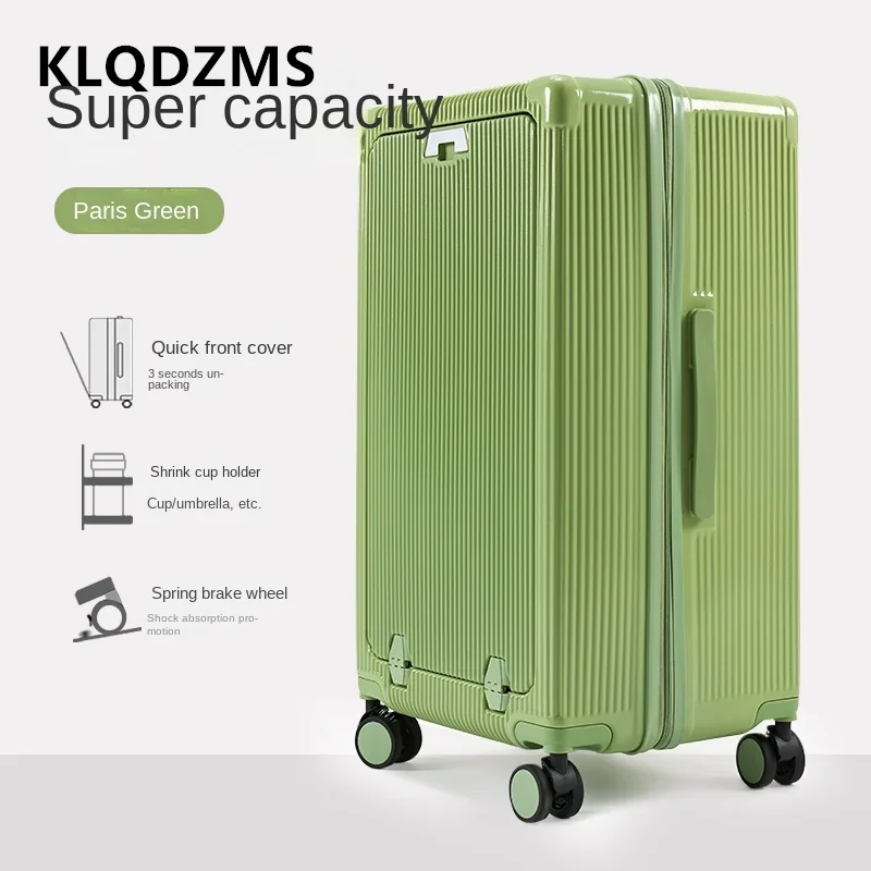 KLQDZMS High Quality Suitcase 24"26"28"30 Inch Large Capacity Cart Case Cart Style Travel Bag with Wheels Rolling Suitcase