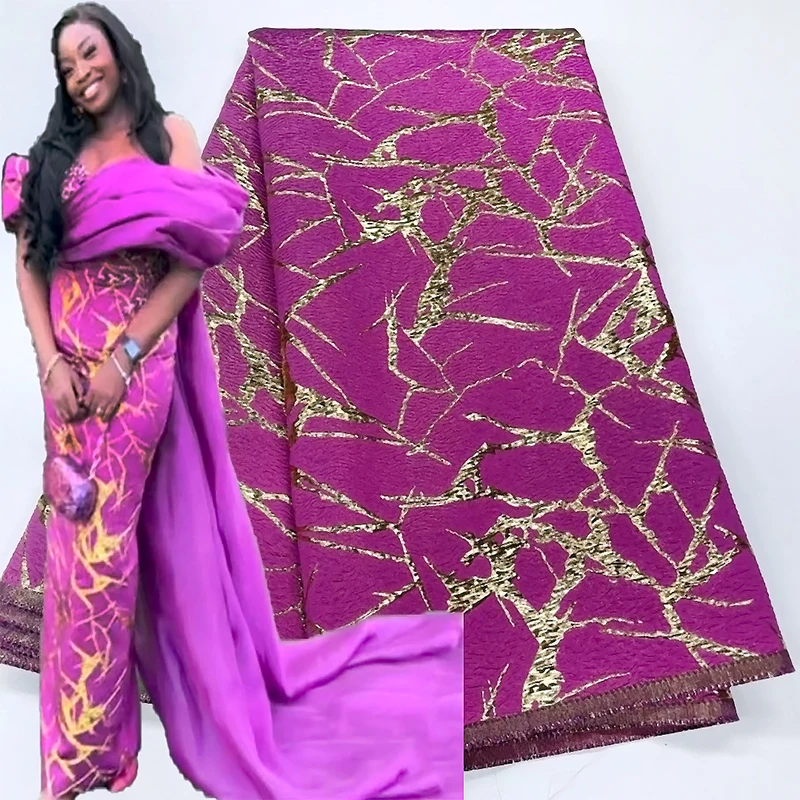 

Unique African Brocade 5 Yards Lace Fabric 2023 Hight Quality French Jacquard Lace Fabric Nigerian For Women Party Daily Dresses