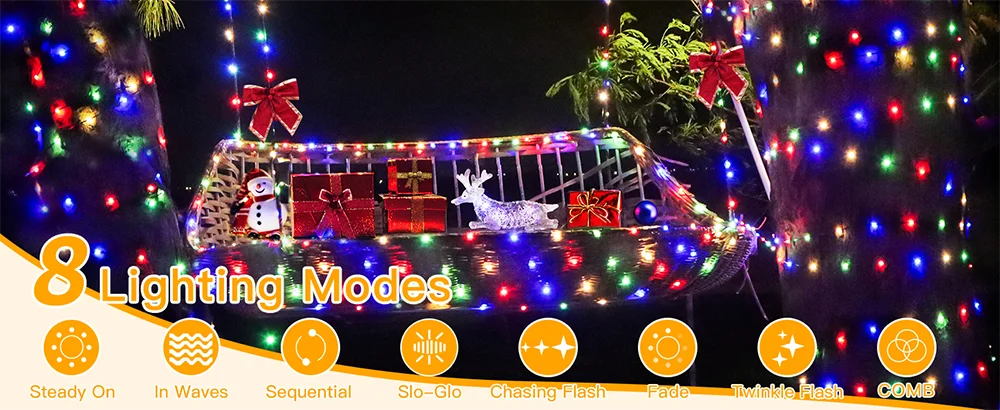 Solar Silver Wire Light String Halloween Christmas Weddings Parties Outdoor Waterproof Eaves Decorations Fairy String Lights