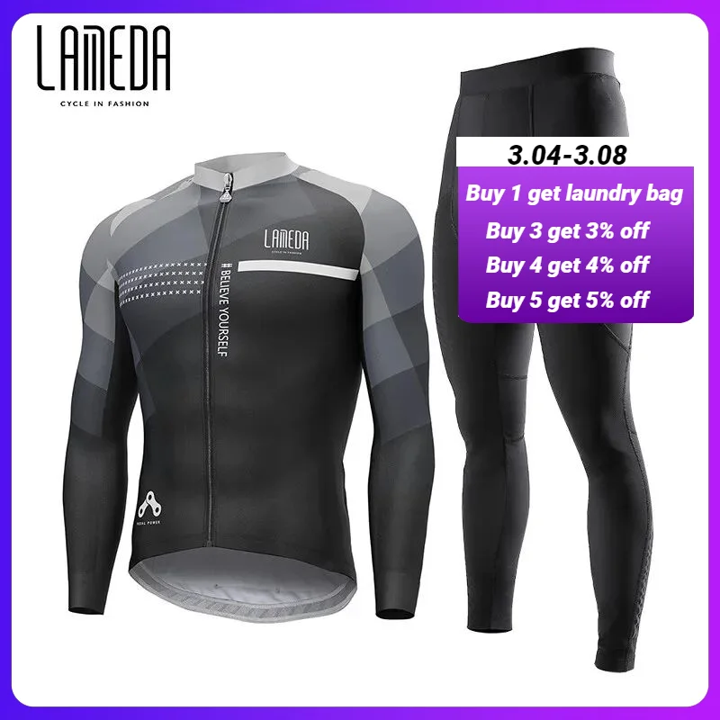 

Cycling Suit For Men Warm Cycling Jersey Three Layers Of Windproof Cycling Pants Man Skin-friendly Men's Cycling Jersey
