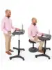 Stand Steady Cruizer Express Mobile Podium | Portable Laptop Stand with Pull Out Mouse Pad and Cup Holder | Pneumatic Si 2