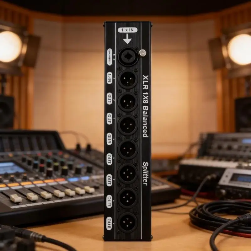 E56B 품질 1 In 8 Out XLR 밸런스 음악 분배기녹음 연주에 적합