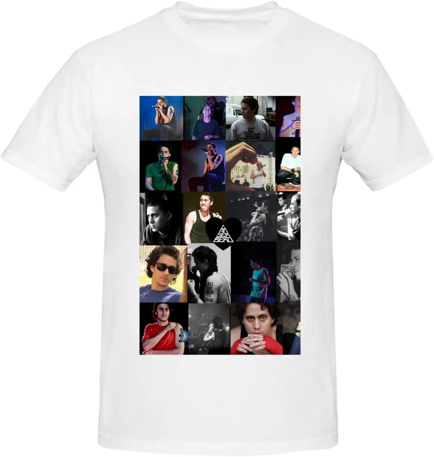 

Canserberos Men's T-Shirt Basic Short Sleeve Tee Classic Youth Memory Casual Top