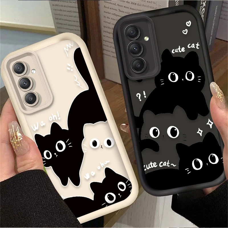 Cute Black Cat Soft Phone Case - Stylish Protective Back Cover