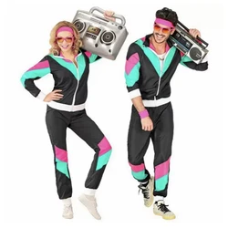 Couples Hippie Costumes for Women Male Halloween Vintage 70s 80s Rock Disco Cosplay Outfits Disco Clothing Hippie Costume