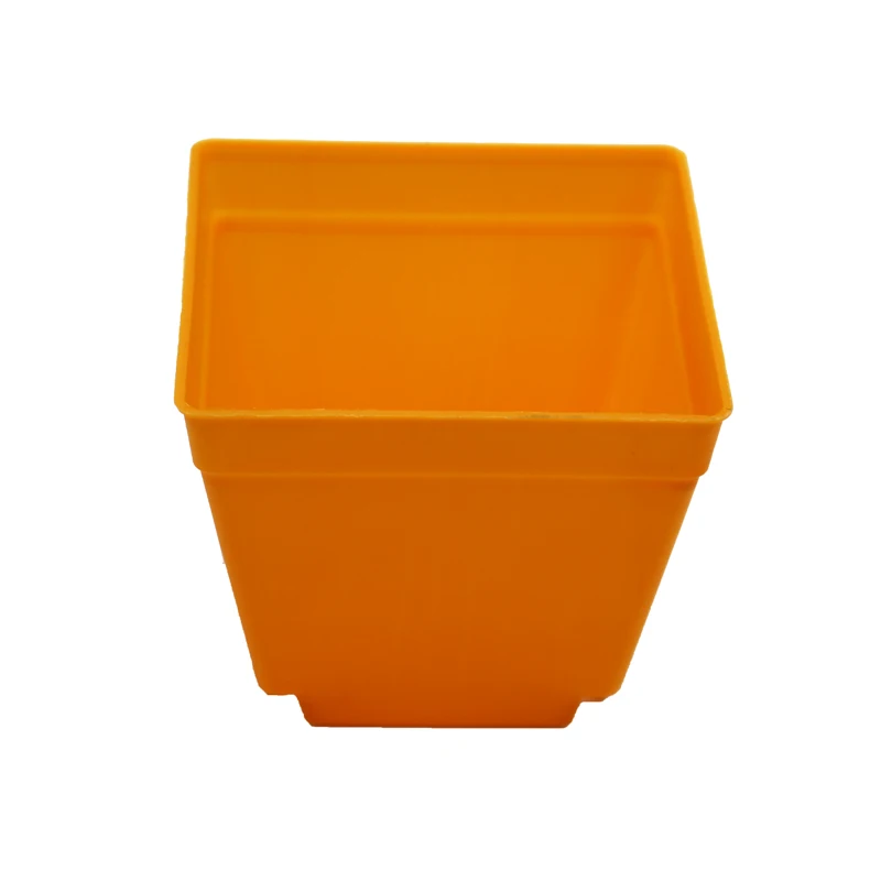 Set of 6 Colorful Mini Square Succulent Plant Pots with Trays
