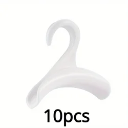 10-Piece Space-Saving Multipurpose Hanger Hooks Set for Accessories and Wardrobe Organization (White-10pcs)