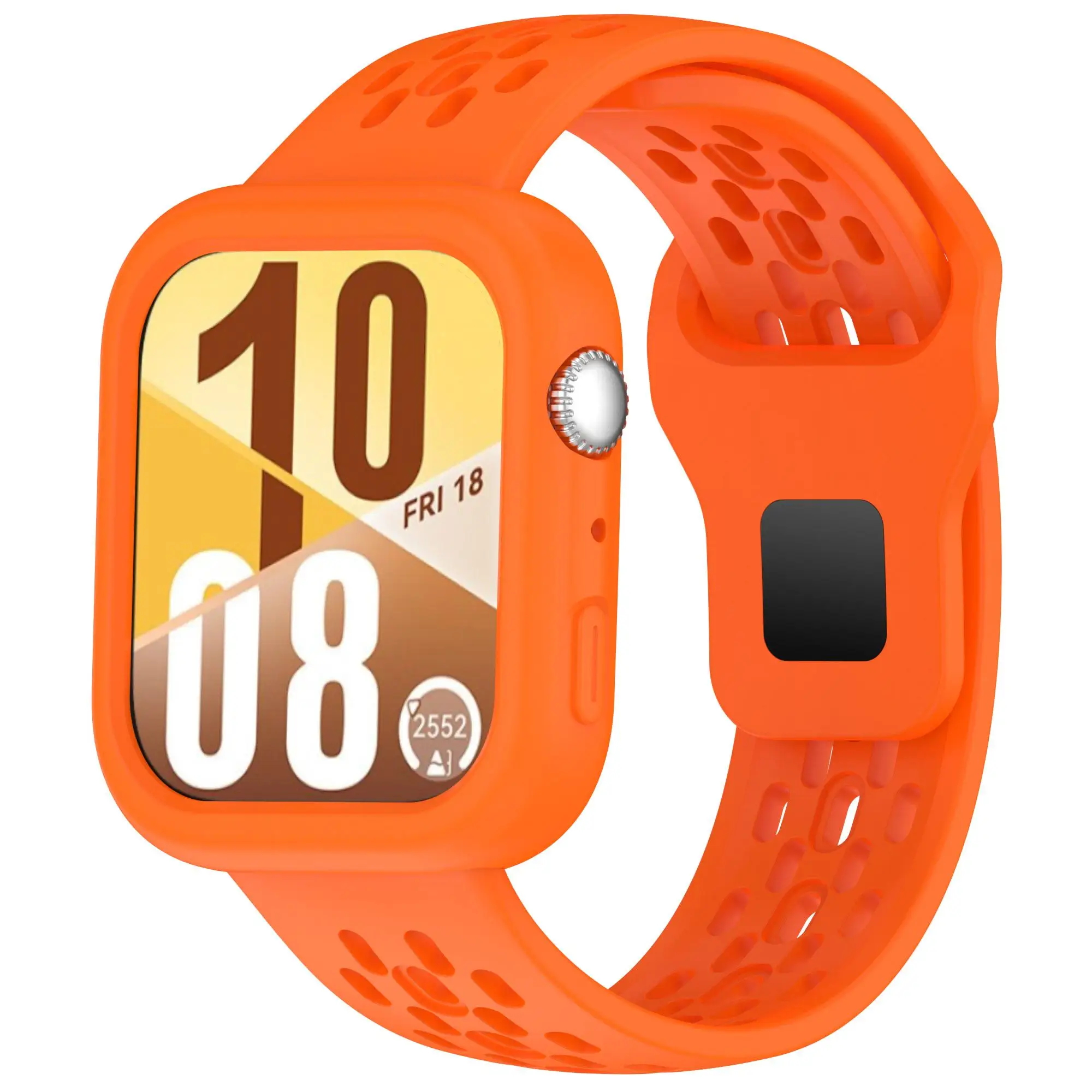 Versatile 2-in-1 Silicone Watch Strap and Case - Adjustable Replacement Band