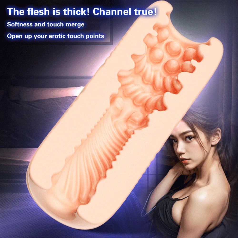 Male Masturbator Cup Soft Pussy Sex Toys Transparent Vagina Adult Endurance Exercise Adult Supplies Pocket Cup for Men