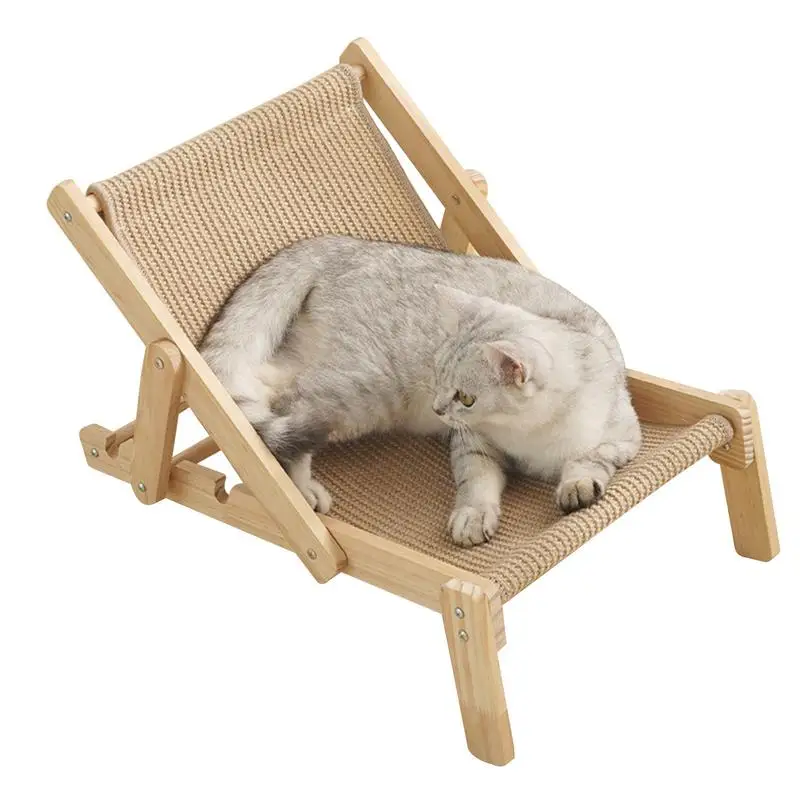 

Мини-стул для кошек Sisal, Пляжная Когтеточка из натурального дерева со съемными элементами