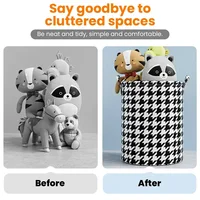 Dirty Laundry Foldable Large Size Dirty Cloth Storage Bucket Dirty Fabric Storage Basket for Waterproof Laundry Toy Organizer 4