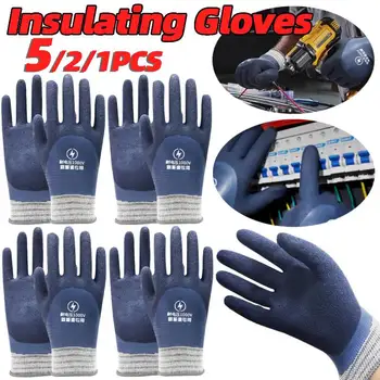1/2/5 pezzi guanti da elettricista resistenti alla tensione guanti da lavoro in gomma 1000V guanti isolati elettrici elettricisti prevengono gli urti