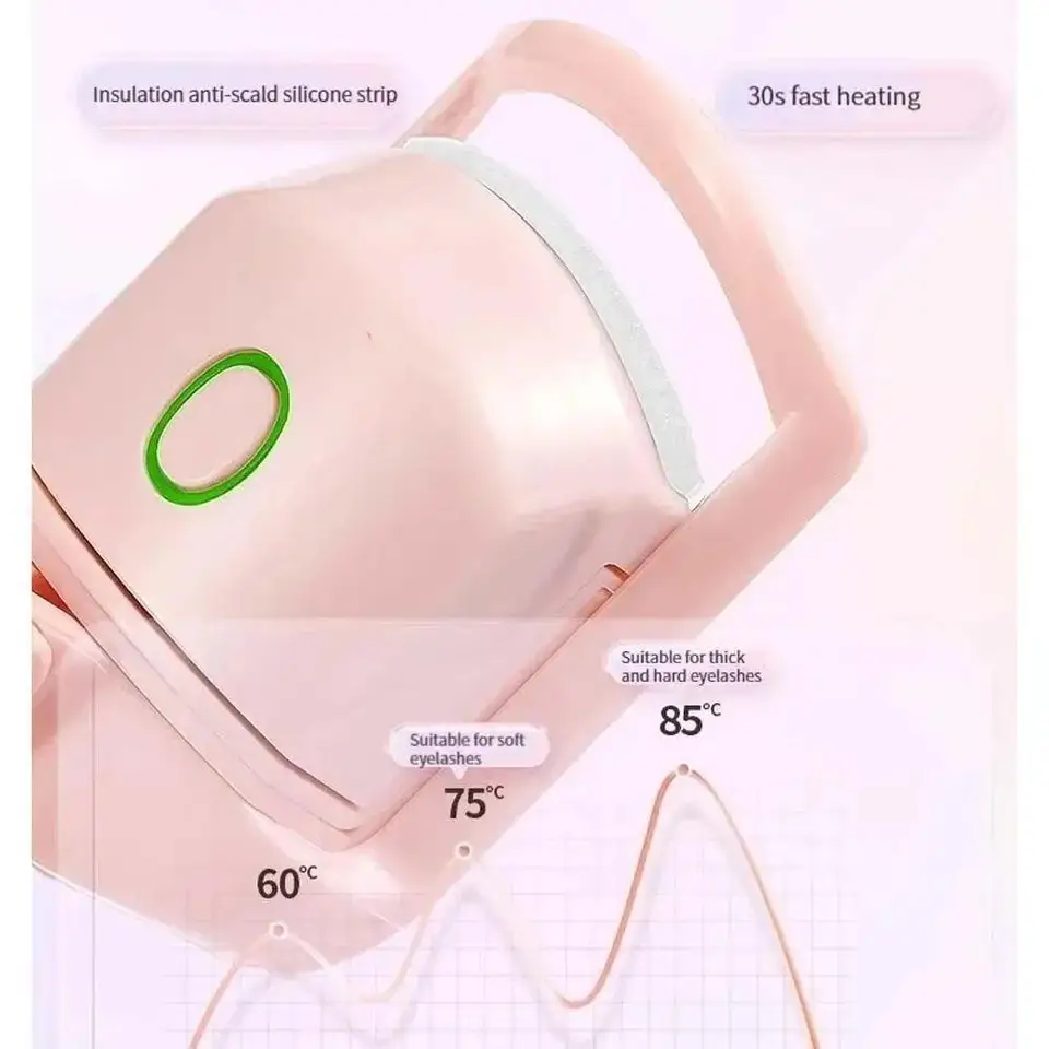 Beechip Hot Curling Electric Eyelash Curler Charging Double Temperature Eyelash Curler Lasting Temperature Control Portable