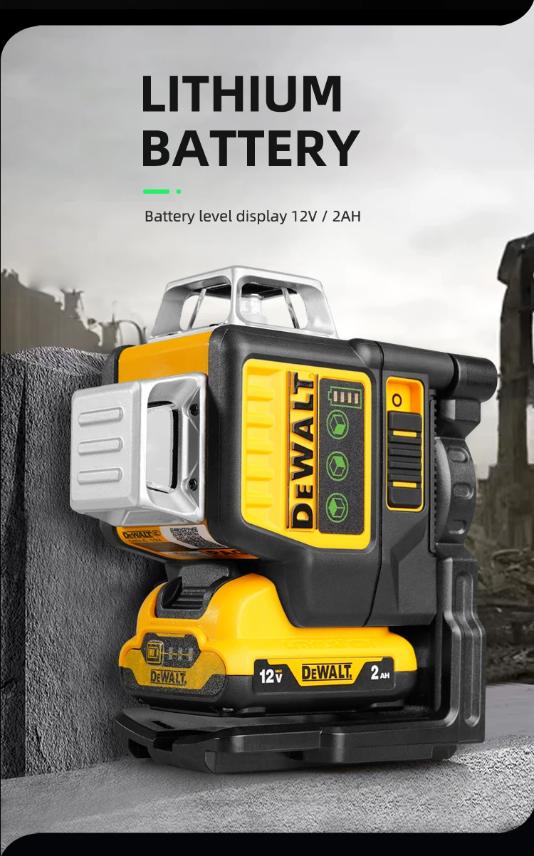 Description Picture 2 of itemDeWalt Laser level Leveling construction tools Laser levels machine 360 DW089LG 12 wires Cross nivel professional Tool Beam Lase