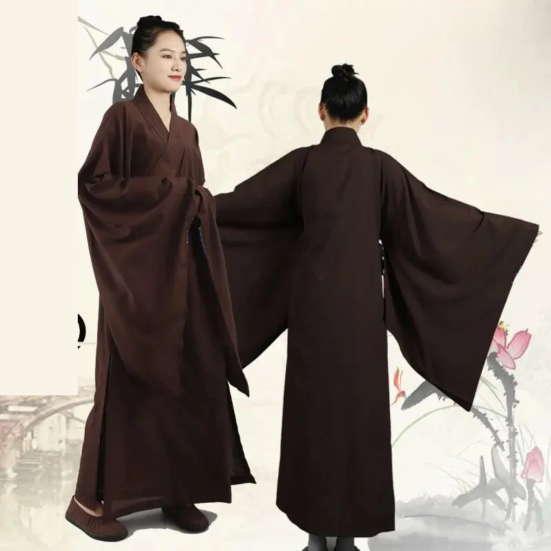 Shaolin Buddhist Monk Robes Costume Suit Chinese Kung Fu Uniform Gown Men Women Buddhist Clothing buddhist clothing
