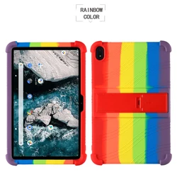 Kids Soft Silicone Adjustable Stand Case for MatePad Air 12X 2024 (Rainbow)
