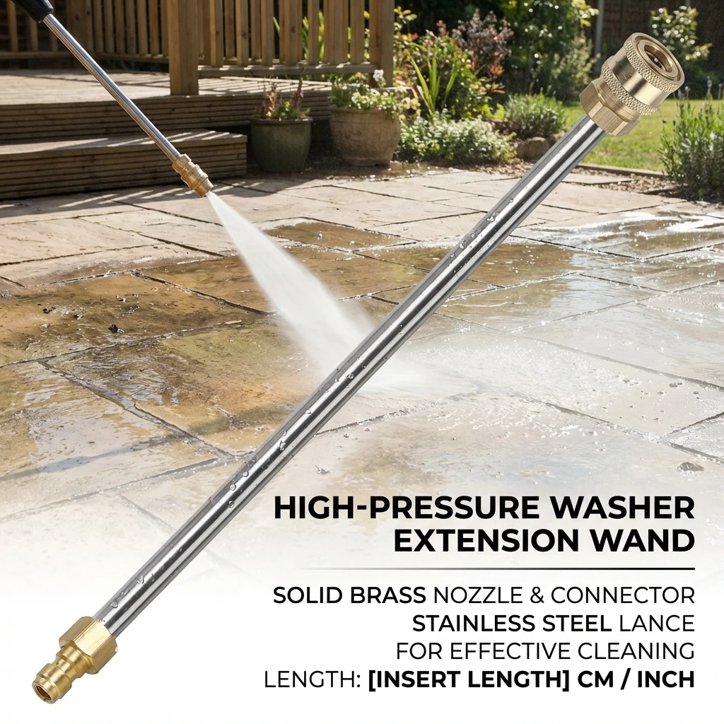 40cm 퀵 플러그 연장봉 고압 물총 스테인레스 스틸 자동차 액세서리 연장봉 휴대용 압력 세척기