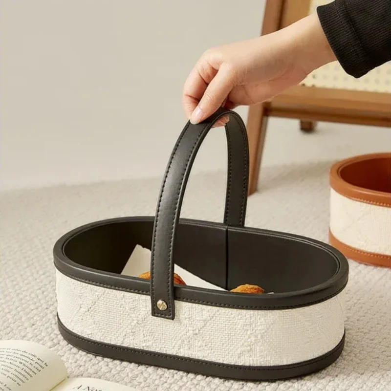 French Multifunctional Living Room Fabric Tea Table Remote Control Used Basket, Organizing Box, Storage Box 3
