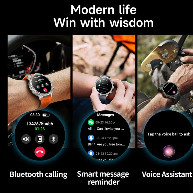 North Edge 1 85' Hd Display Smart Watch Men 710mah Large Battery Sports Fitness Tracker Heart Monitor Smartwatch For Ios Android, Alina Gadgets