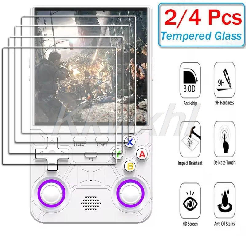 Premium Tempered Glass Screen Protector for Retro Game Consoles (2-4 Pack)