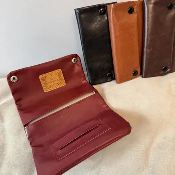 Borsa per tabacco in pelle PU Custodia per carta con rotolamento Portafoglio Porta sigarette Accessori per fumatori