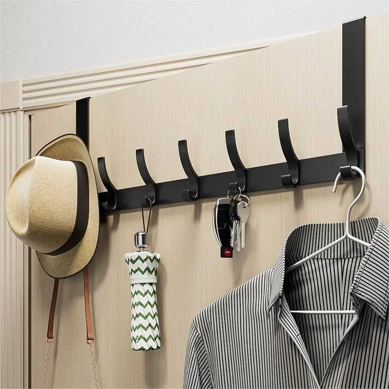 Behind Door Storage Hook Towel Hanger Clothes Coat Hat Organizer Rack Home Bathroom Bedroom Kitchen Storage Holder 8pc