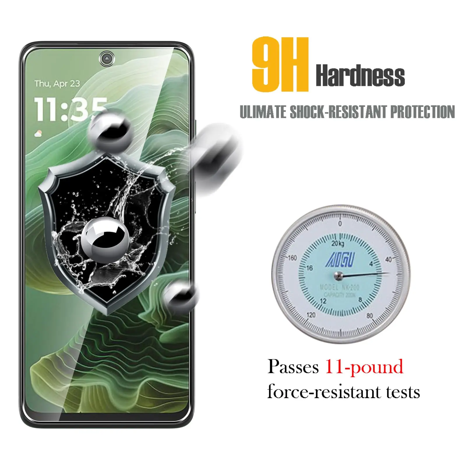Premium Tempered Glass Screen Protector - 9H Hardness, HD Clear Transparency