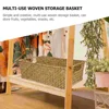 Natural Large Woven Seagrass Basket Of Straw Wicker For Home Table Fruit Bread Towels Small Kitchen Storage Container 5