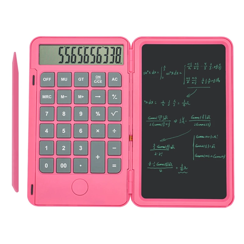 

6.5 Inch Calculator Writing Tablet Portable Smart Lcd Graphics Handwriting Pad Board Drawing Tablet Paperless(Pink)