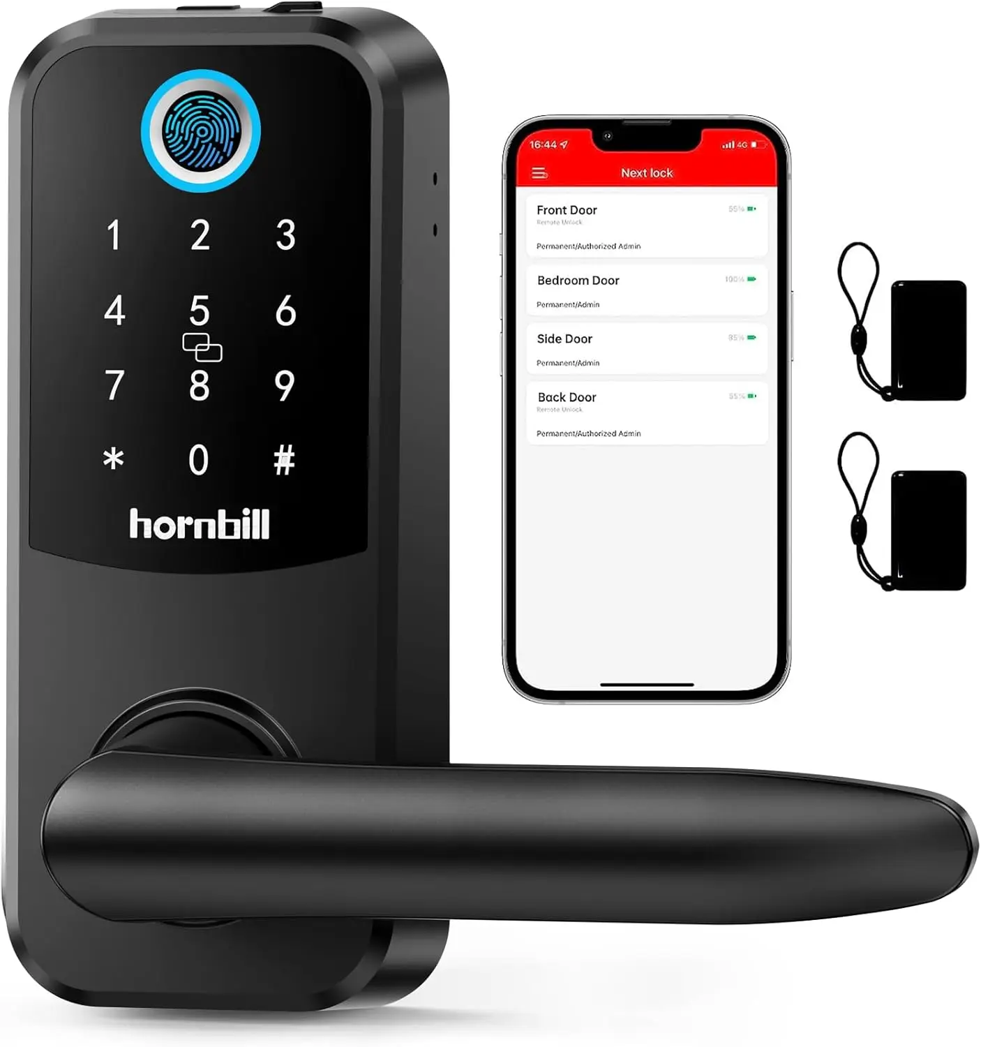 Fingerprint Smart Door Lock Handle: Entry Door Lock