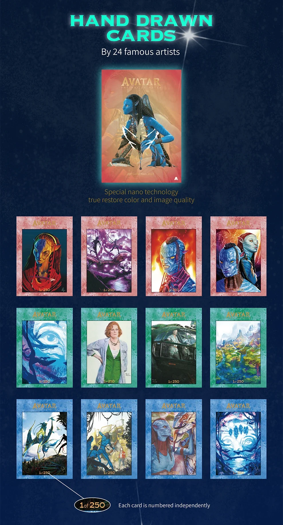 Avatar Card The Avatar Water Way Cards Science Fiction Film Character Limited Edition Card For Children Birthday Festive Gifts 5