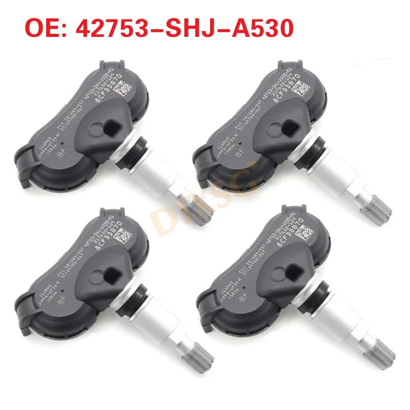 4Pcs Tire Pressure Monitor Sensor TPMS 42753-SHJ-A530 For Acura RL MDX TL Honda Odyssey Touring Ridgeline VU Pilot 3.5L 315Mhz