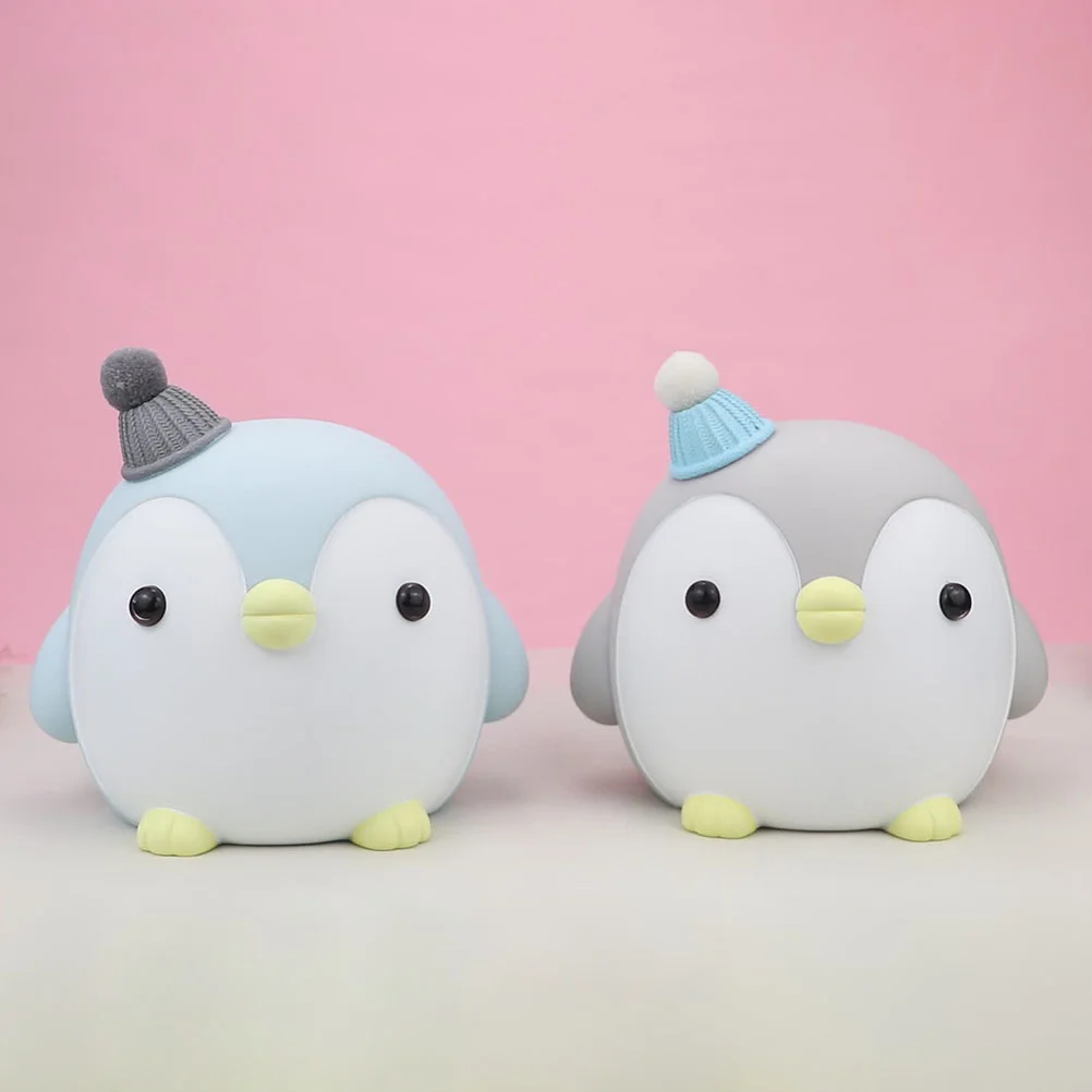 Penguin Shape Cartoon Coin Bank Money Box Cartoon Coin Bank Kids Holder Creative Saving Container Vinyl Material Home Decor 3