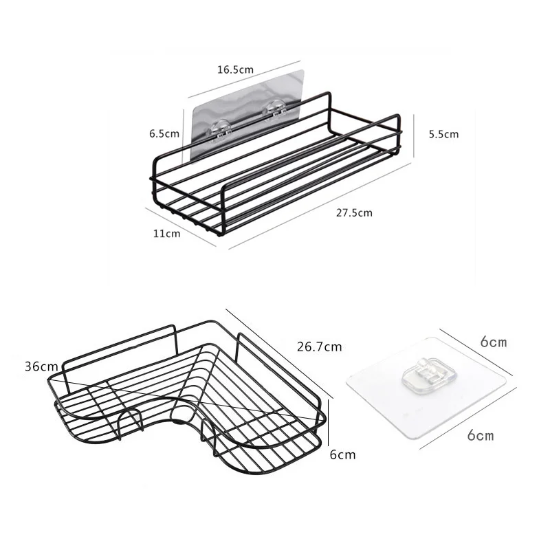 Kitchen Shelf Drill-Free Metal Shelf Wall Mounted Spice Organizer Kitchen Multifunctional Corner Shelf Kitchen Accessories 6