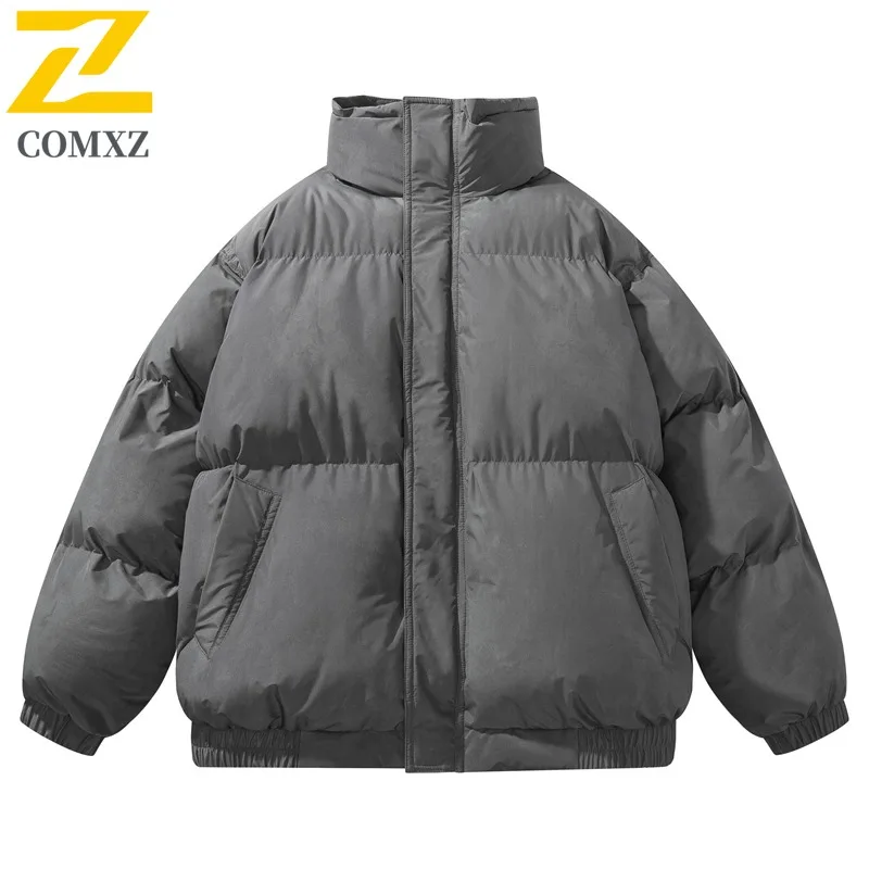 COMXZ 2025 New Men's Cotton Jacket Autumn Winter Korean-Style Trendy Loose Thickened Warm Coat Versatile lightweight windbreaker