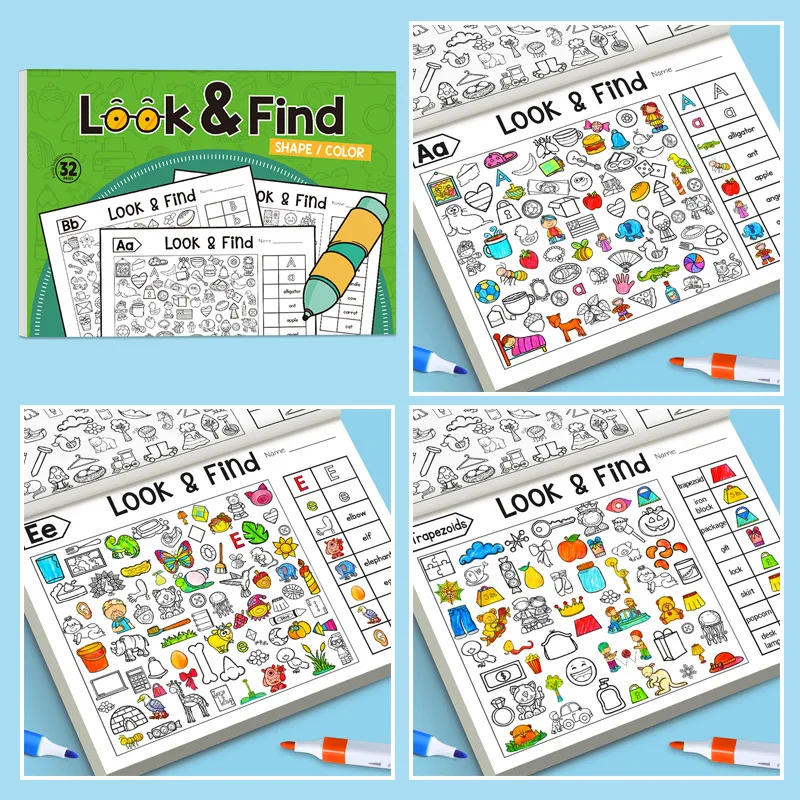Interactive Look and Find Coloring Adventure for Kids - Boost Visual Perception and Focus
