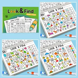Interactive Look and Find Coloring Adventure for Kids - Boost Visual Perception and Focus (Green - 32 Pages)