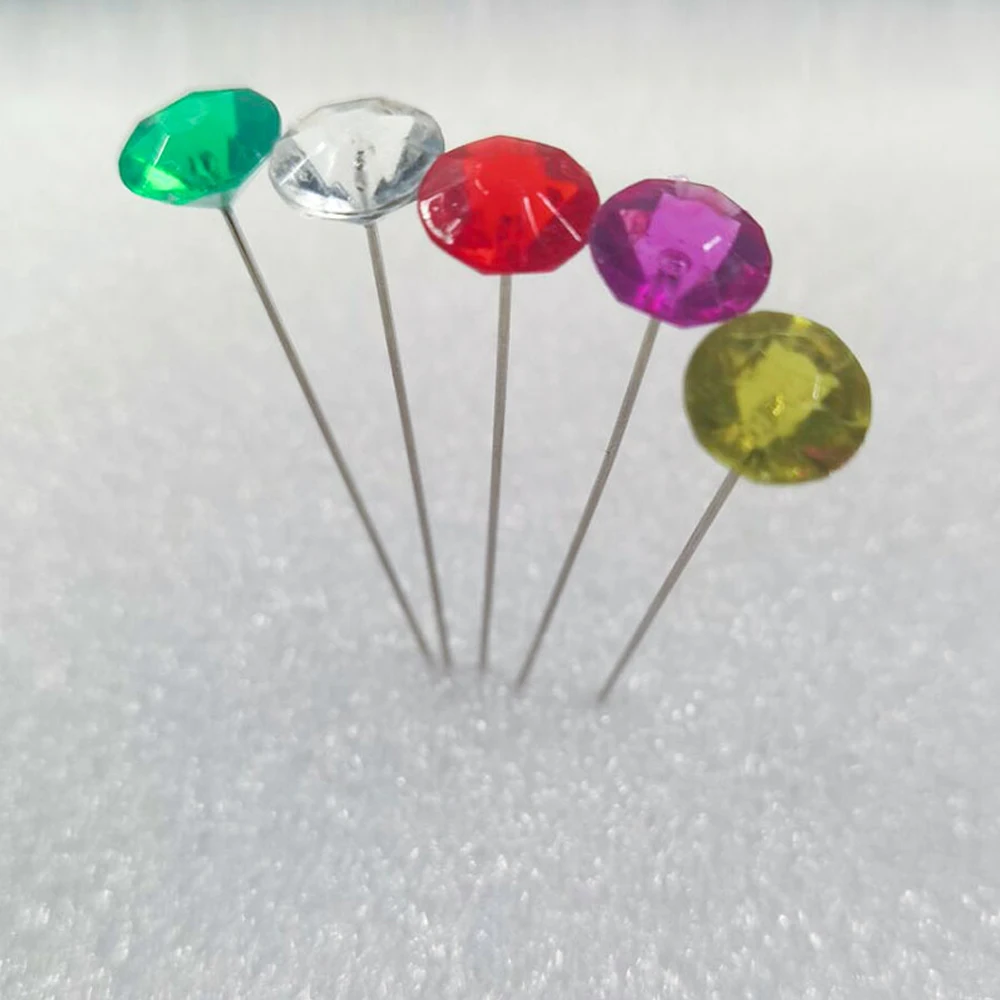 Long Diamond Head Pins Modelling Crafts Sewing Macrame Wigs 61mm Colorful Metal For Sewing Decoration Embroidery wig making t pins