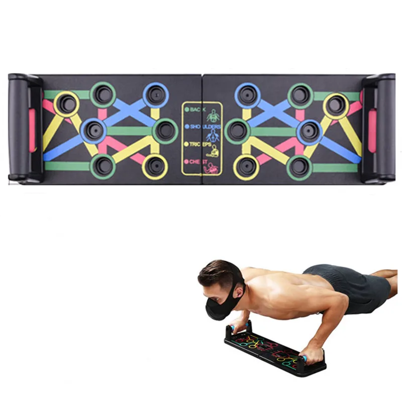 1 Pcs Multifunctional Exercise Portable Fitness Equipment Abdominal Enhancement Folding Push-up Board Support Muscle Exercise