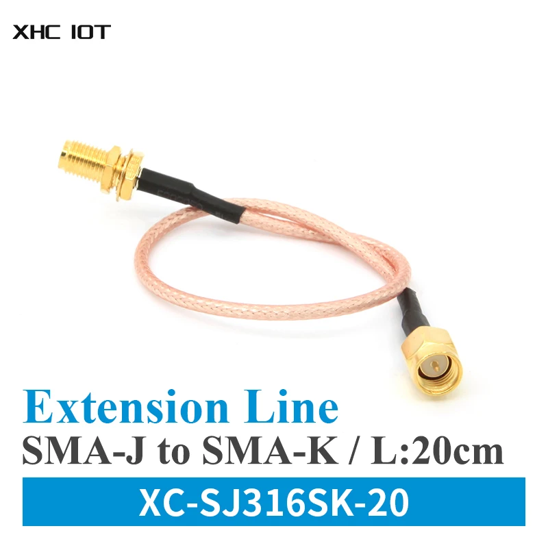 

10pcs WIFI Antenna Extension Cable Line 20cm XHCIOT XC-SJ316SK-20 SMA Male To SMA Female Cable Connector
