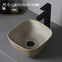 อ่างล้างหน้าลานย้อนยุค wabi-sabi ลมตารางอ่างล้างหน้าศิลปะอ่างล้างหน้าในครัวเรือนระเบียงอ่างล้างหน้าอ่างเดียวความคิดสร้างสรรค์กลางแจ้ง 6