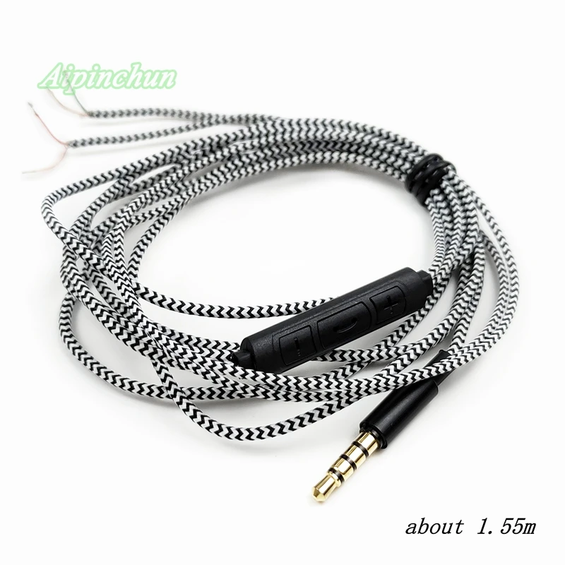 DIYEarphoneCableHeadphoneRepairReplacementWireFabricBraidCord