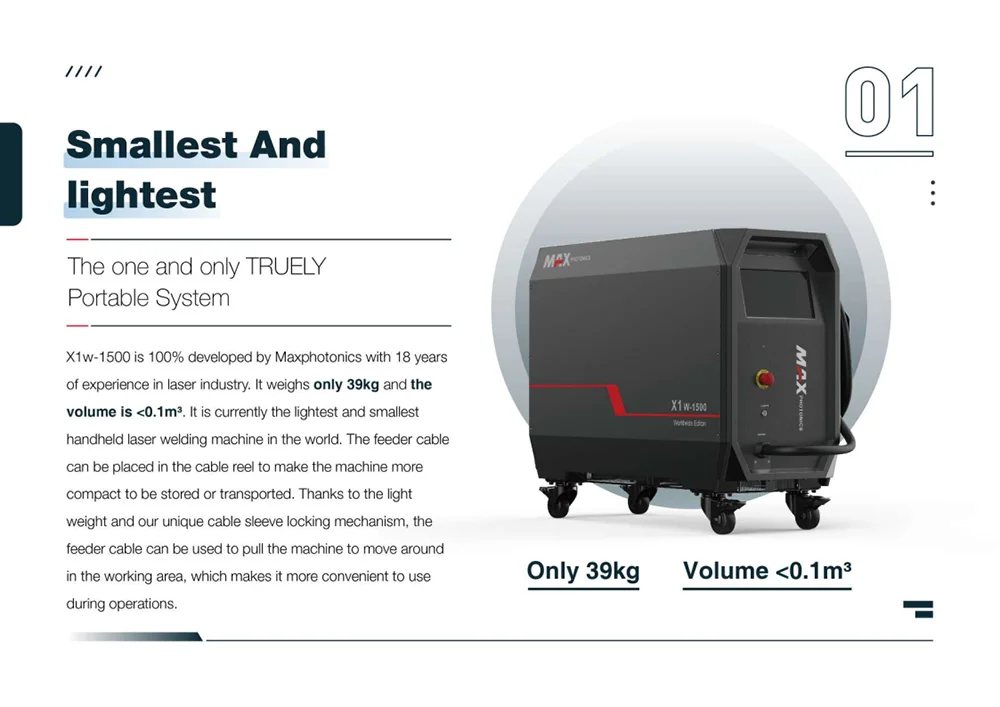 Potente soldador láser de 1500W para trabajos de alta precisión