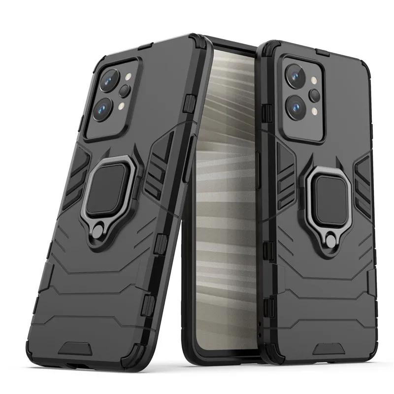 Für Realme GT Neo 3 2 2T GT2 Pro Explorer Master Hybrid Hard PC + Soft TPU Armor Anti-Drop-Hülle Rotierender Ringständerhalter_voghion.com