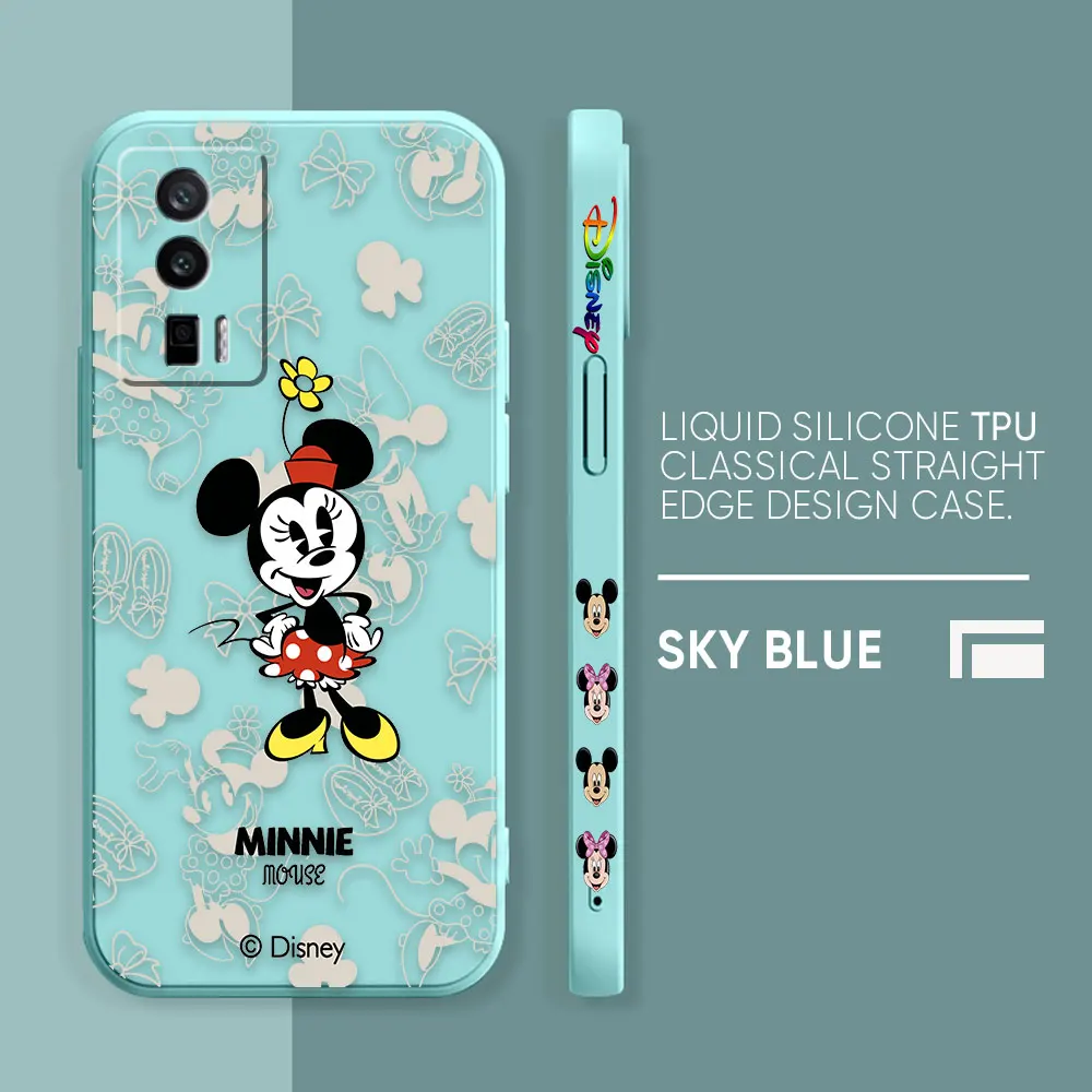 thumbnail image 1 of Case For Redmi K60E K60 K50 K40S K40 K30 9A 9 8A 8 10 Pro 4G 5G Colour Simple Liquid silicone Case Funny Mickey Minnie Mouse, 1 of 5