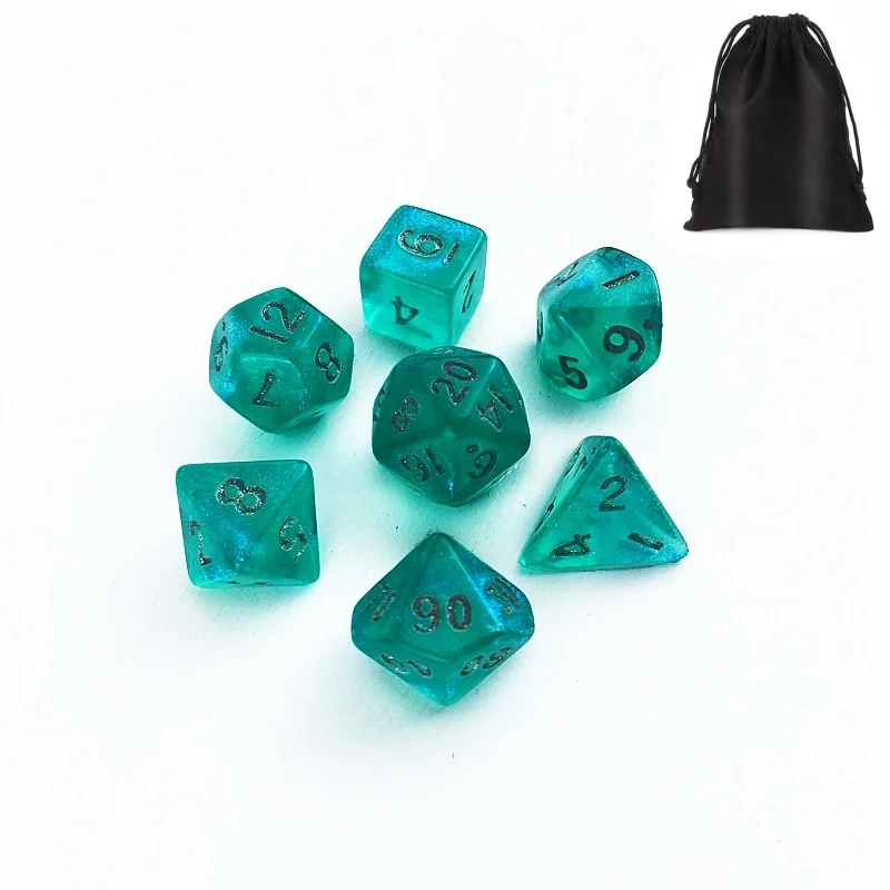 Dice Set Mini Dice D4 D6 D8 D10 D12 D20 DND TRPG Dungeon Dragon Figures Game