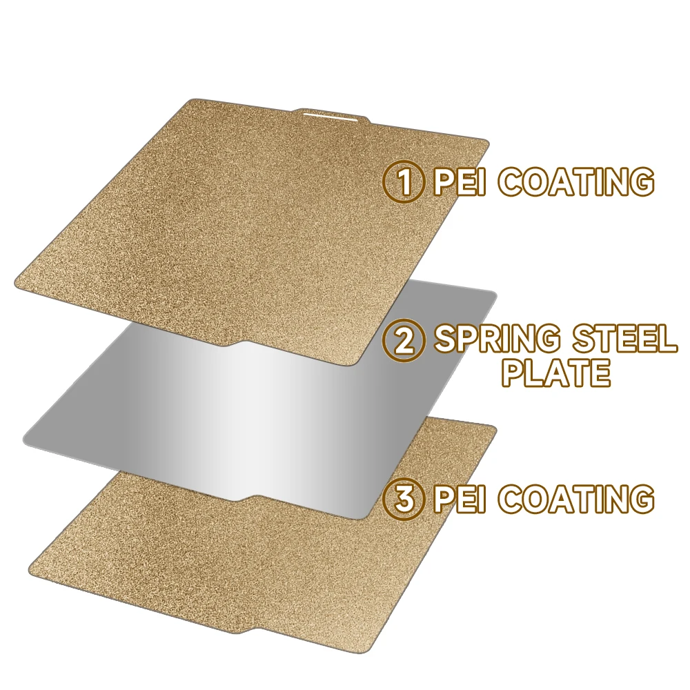 Folha de Aço Double Side Spring para Bamboo Lab Upgrade Build Plate Pei Textura Pet Suave P1p x3 257x257 mm - Imagem 6