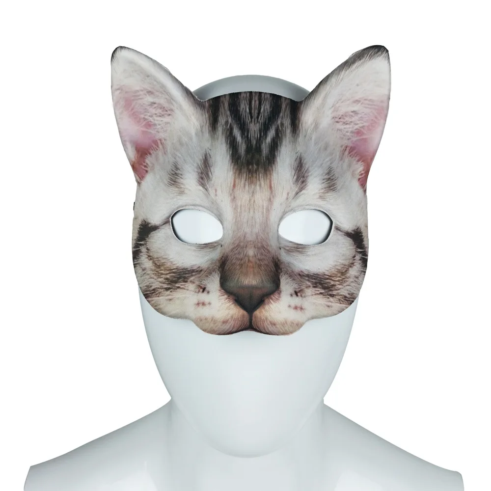Halloween Mask Party Masks Face Mask 3D Face Masks Unisex Cat Mask for Party